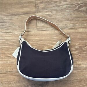 Coach Black and White Shoulder Bag with Sporty Design